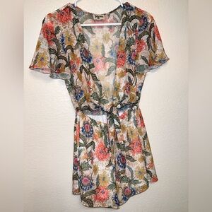 Show Me Your MuMu Floral Blooms romper size S?